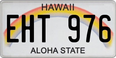 HI license plate EHT976