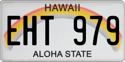 HI license plate EHT979