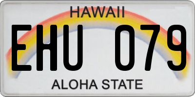 HI license plate EHU079