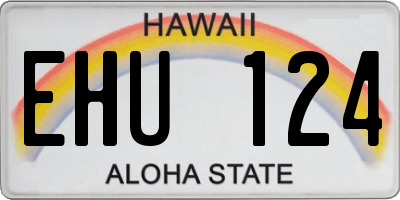 HI license plate EHU124