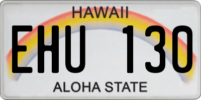 HI license plate EHU130