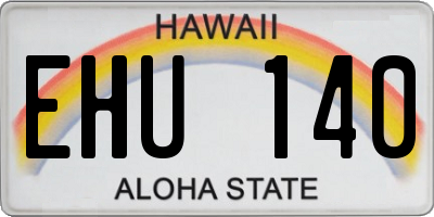 HI license plate EHU140