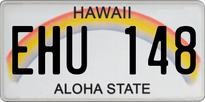 HI license plate EHU148