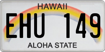HI license plate EHU149