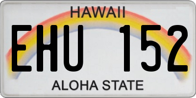 HI license plate EHU152