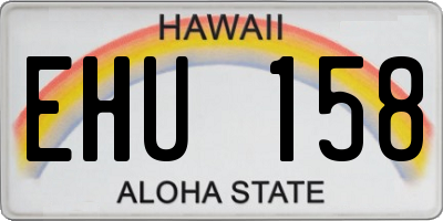 HI license plate EHU158