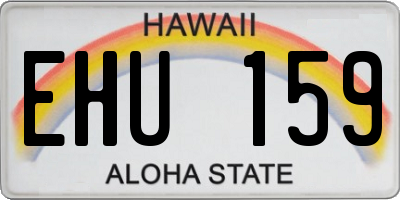 HI license plate EHU159