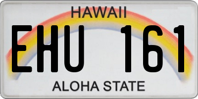 HI license plate EHU161