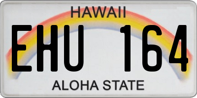 HI license plate EHU164