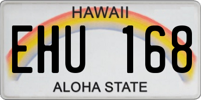 HI license plate EHU168