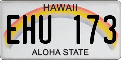 HI license plate EHU173