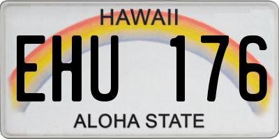 HI license plate EHU176