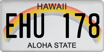 HI license plate EHU178