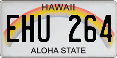 HI license plate EHU264