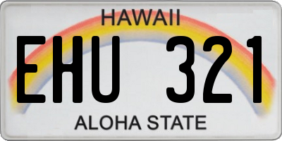 HI license plate EHU321