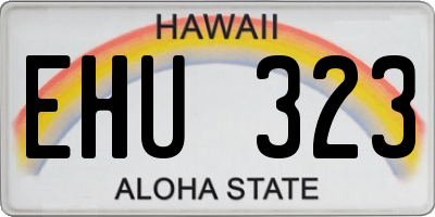 HI license plate EHU323