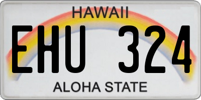 HI license plate EHU324