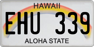 HI license plate EHU339