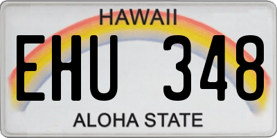 HI license plate EHU348