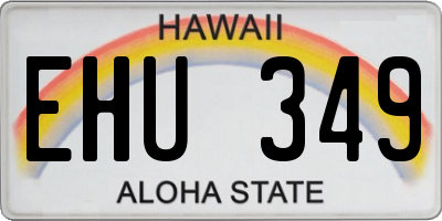 HI license plate EHU349