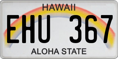 HI license plate EHU367