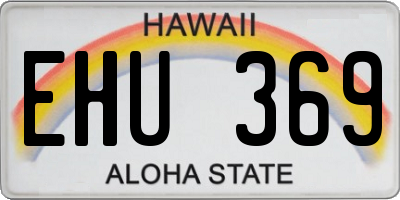 HI license plate EHU369