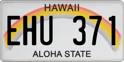 HI license plate EHU371