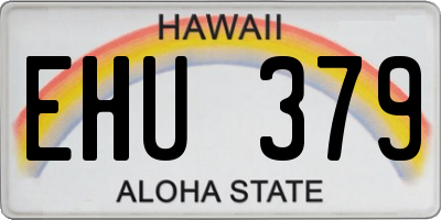 HI license plate EHU379