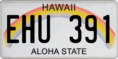 HI license plate EHU391