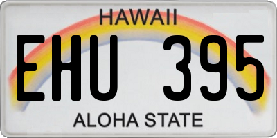 HI license plate EHU395