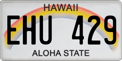 HI license plate EHU429