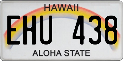 HI license plate EHU438