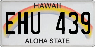 HI license plate EHU439