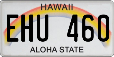 HI license plate EHU460
