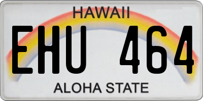 HI license plate EHU464