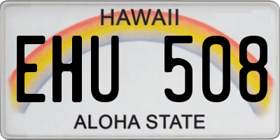 HI license plate EHU508