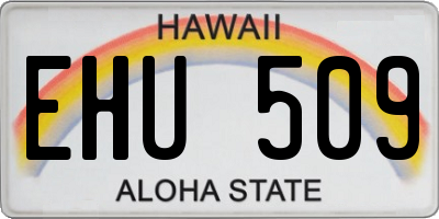 HI license plate EHU509