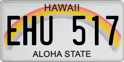 HI license plate EHU517