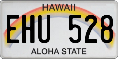 HI license plate EHU528