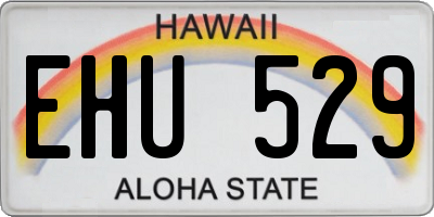 HI license plate EHU529