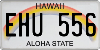 HI license plate EHU556