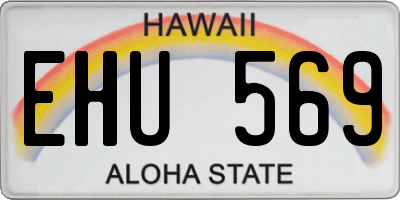 HI license plate EHU569