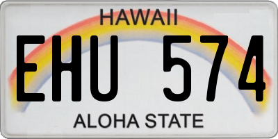 HI license plate EHU574
