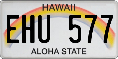 HI license plate EHU577