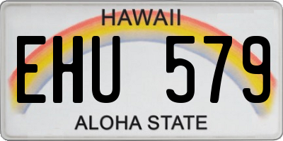 HI license plate EHU579