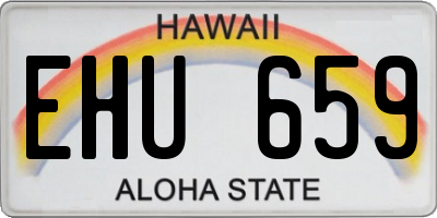 HI license plate EHU659