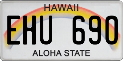 HI license plate EHU690