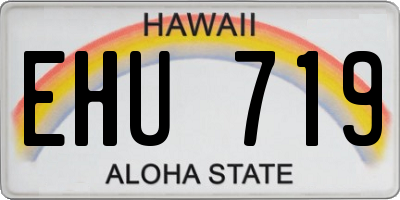 HI license plate EHU719