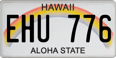 HI license plate EHU776