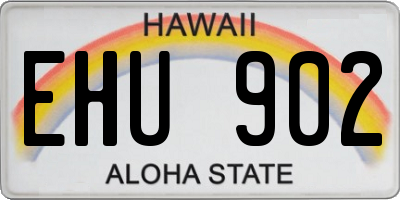 HI license plate EHU902